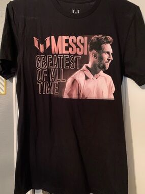 Men’s  Black Graphic Tee - Messi Greatest of All Time